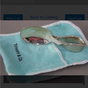 Tiffany & Co. Sterling Silver infant Spoon with Tiffany pouch and gift box